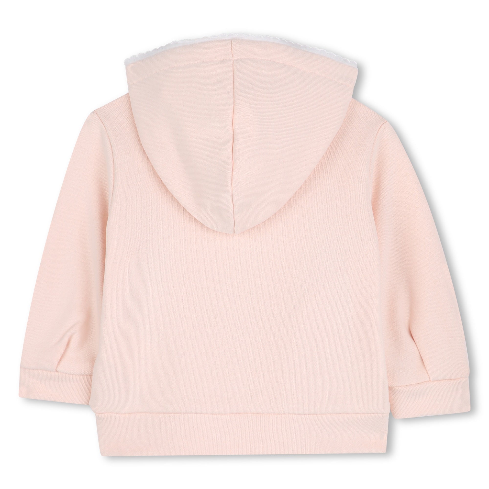 Chloé kids zip-up hooded sweatshirt featuring a soft pink color available at Lestyle Boutique Melbourne