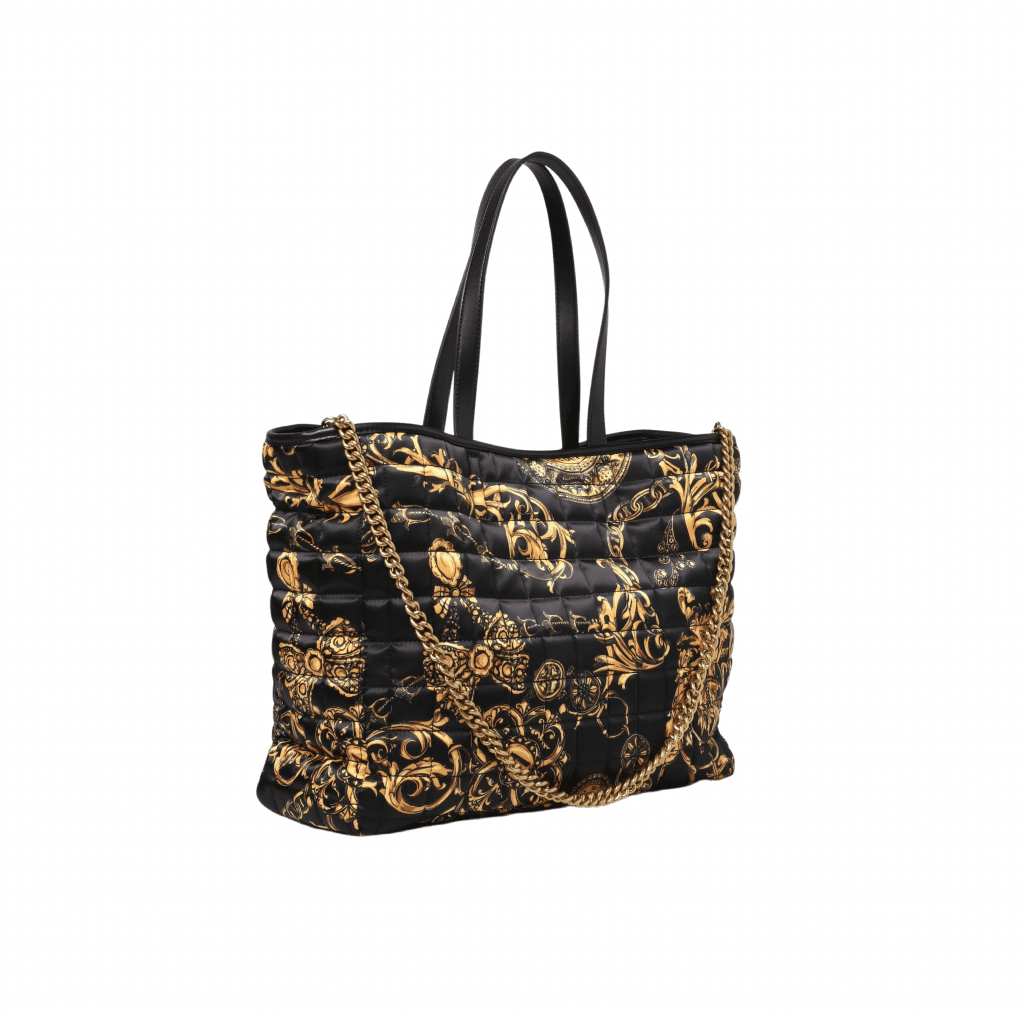 Versace Jeans Handbag featuring a baroque pattern and quilted design, available at Lestyle Boutique Melbourne