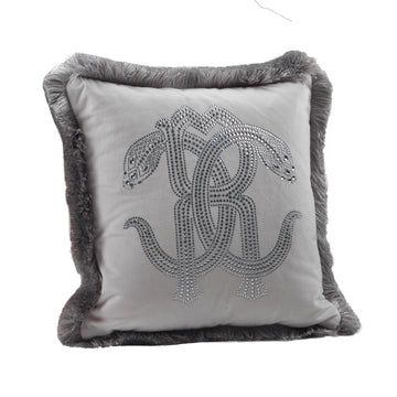 Roberto Cavalli cushion featuring a crystal snake design, available at Lestyle Boutique Melbourne