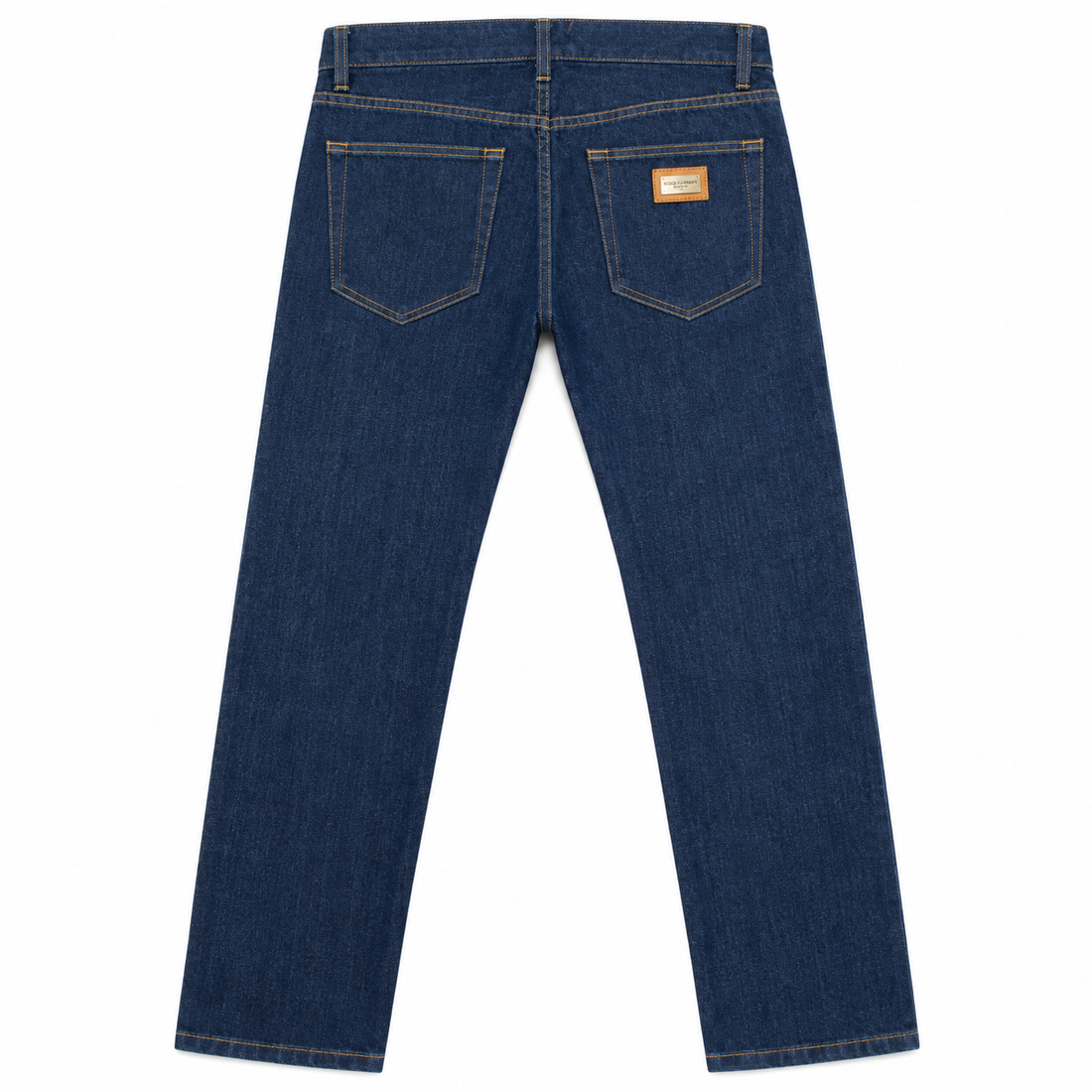 Dolce & Gabbana jeans featuring classic indigo denim with contrast stitching, five-pocket design available at Lestyle Boutique Melbourne