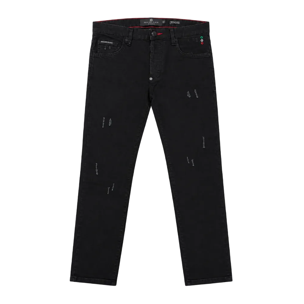 Philipp Plein jeans featuring distressed detailing available at Lestyle Boutique Melbourne