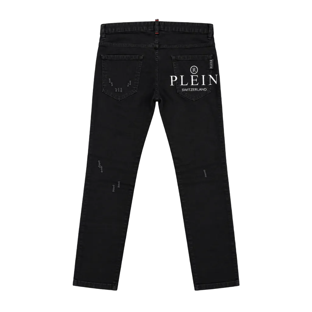 Philipp Plein jeans featuring distressed detailing available at Lestyle Boutique Melbourne