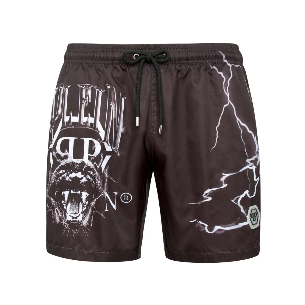 PHILIPP PLEIN SHORTS featuring lightning print available at Lestyle Boutique Melbourne