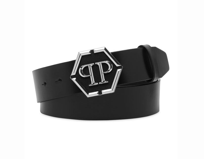 PHILIPP PLEIN BELT featuring HEXAGON LOGO BUCKLE available at Lestyle Boutique Melbourne