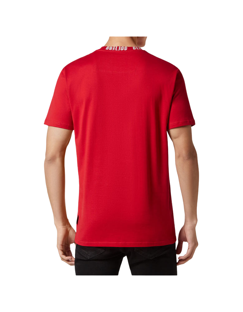 PHILIPP PLEIN T-SHIRT featuring logo print at the chest available at Lestyle Boutique Melbourne