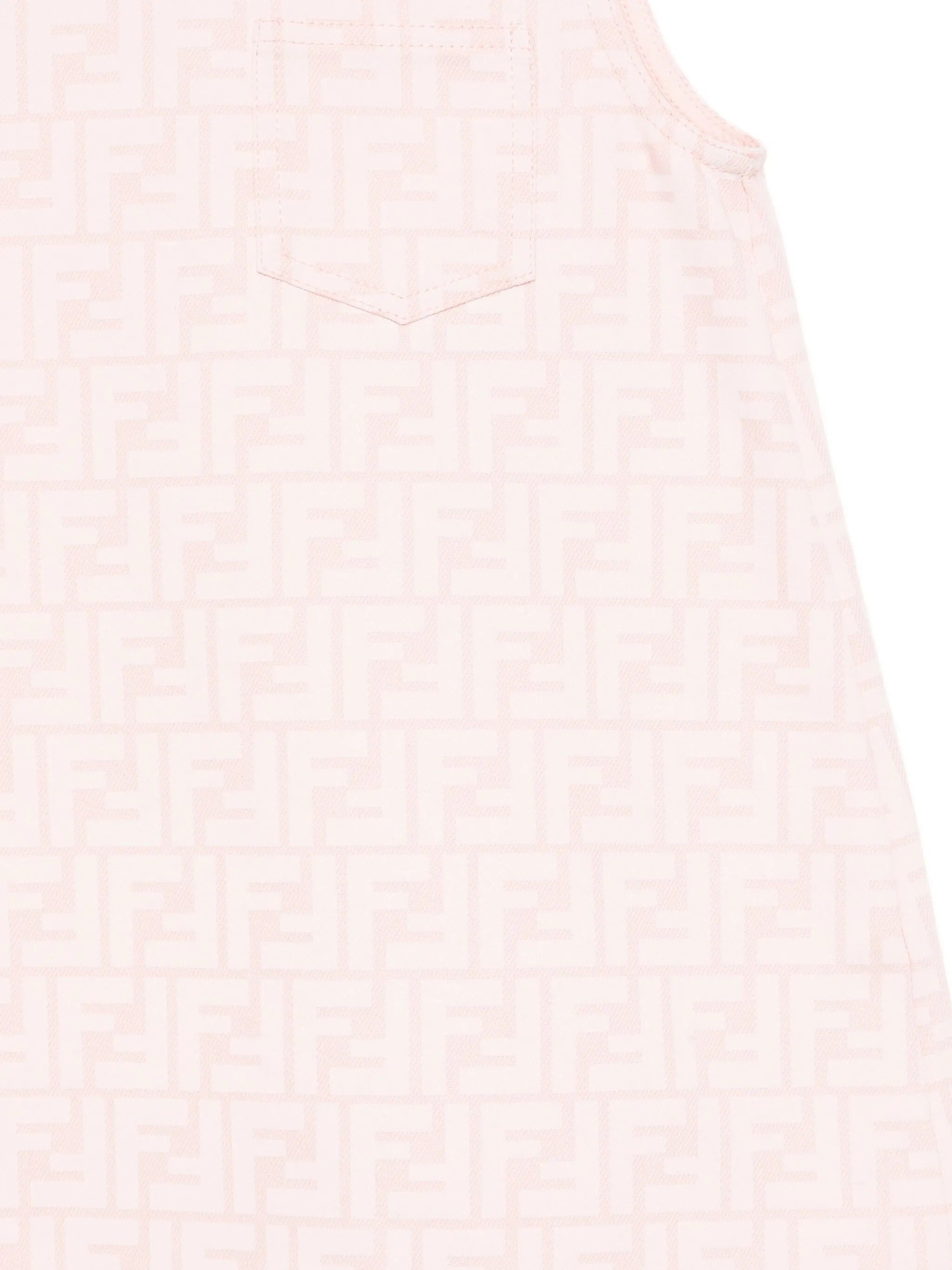 Fendi KIDS DRESS with pink FF logo all-over print available at Lestyle Boutique Melbourne