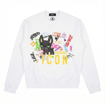 DSQUARED2 SWEATSHIRT featuring colorful graphic print available at Lestyle Boutique Melbourne