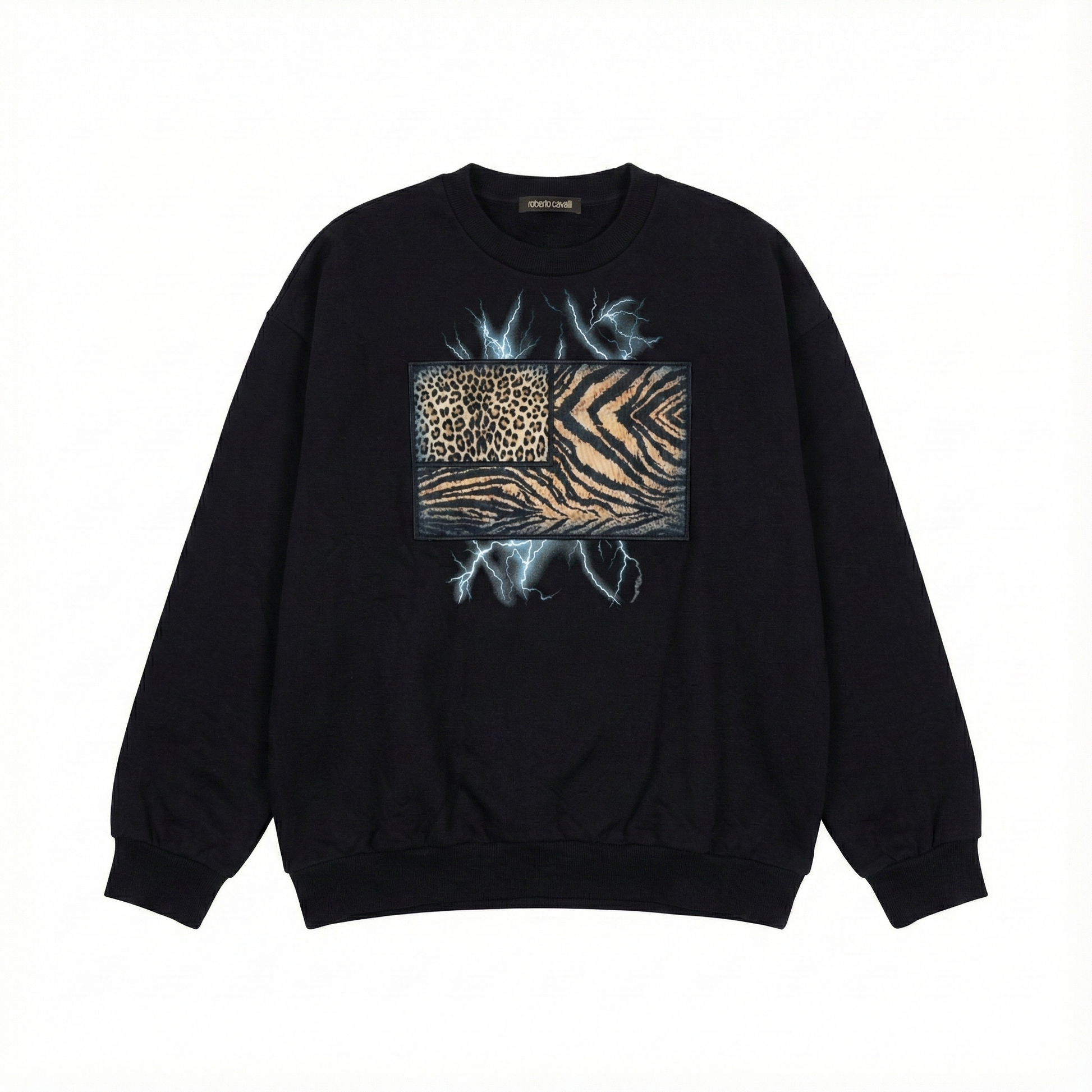 ROBERTO CAVALLI SWEATSHIRT featuring an animal-print patch available at Lestyle Boutique Melbourne