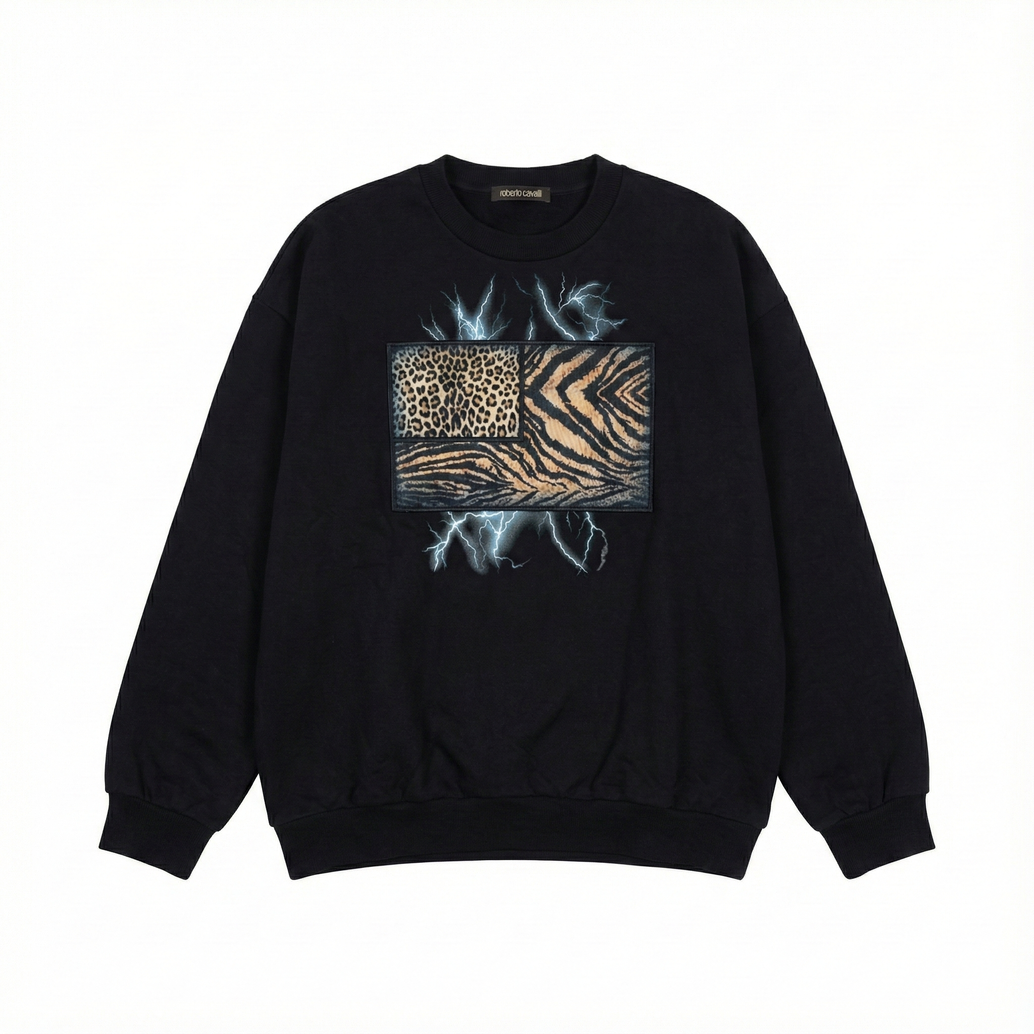 ROBERTO CAVALLI SWEATSHIRT featuring an animal-print patch available at Lestyle Boutique Melbourne