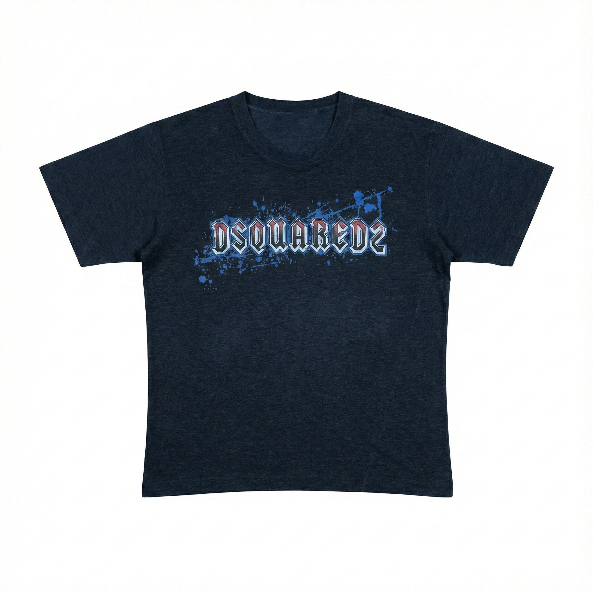 DSQUARED2 T-shirt featuring graphic logo print with blue splatter available at Lestyle Boutique Melbourne