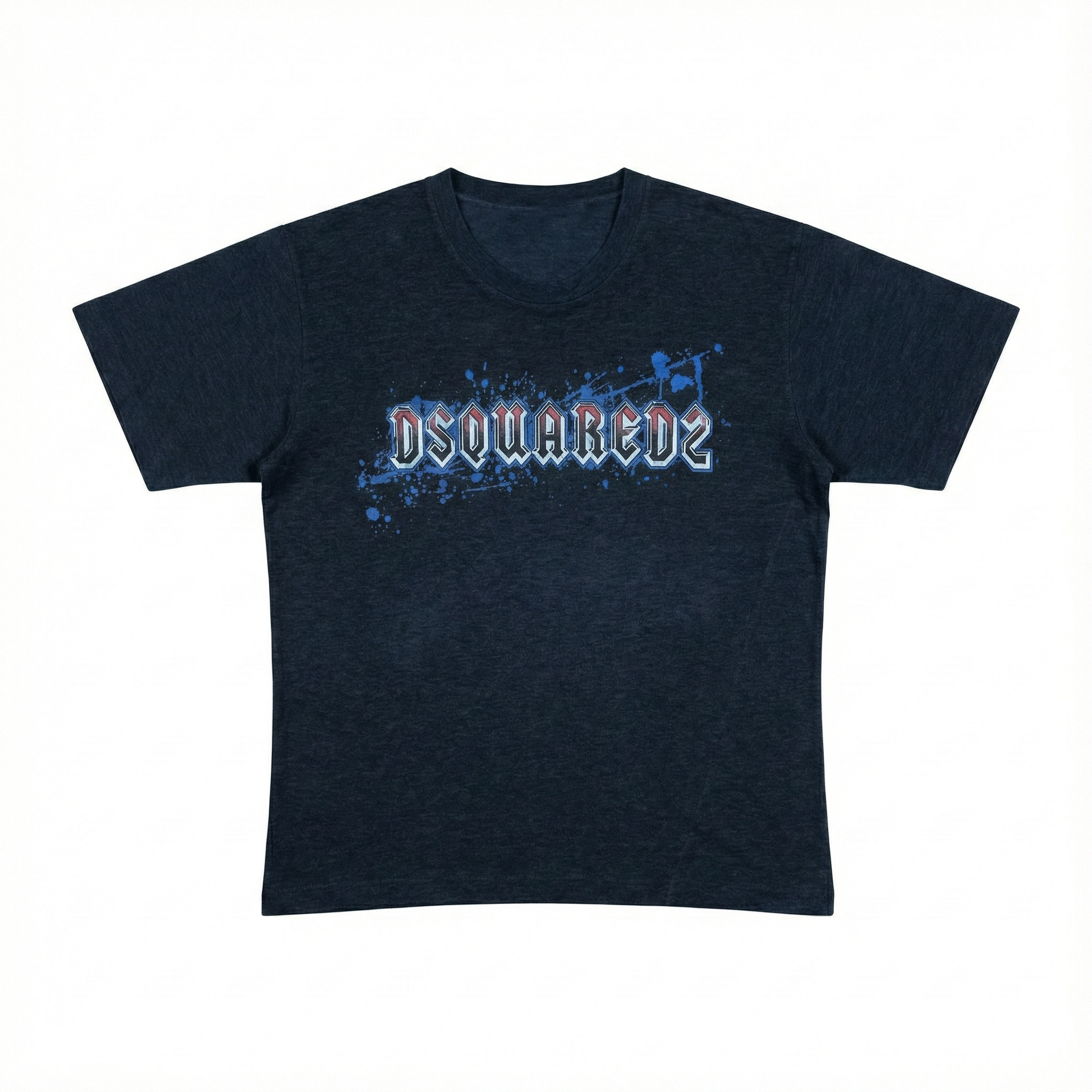 DSQUARED2 T-shirt featuring graphic logo print with blue splatter available at Lestyle Boutique Melbourne