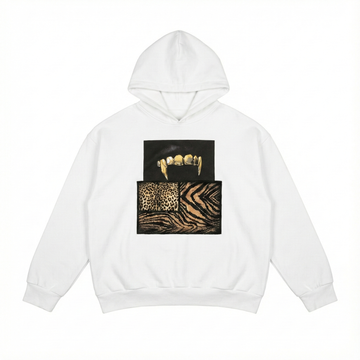 Roberto Cavalli Hoodie featuring animal print patchwork available at Lestyle Boutique Melbourne
