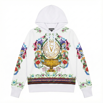 Versace Jeans Couture hoodie featuring colorful baroque print available at Lestyle Boutique Melbourne
