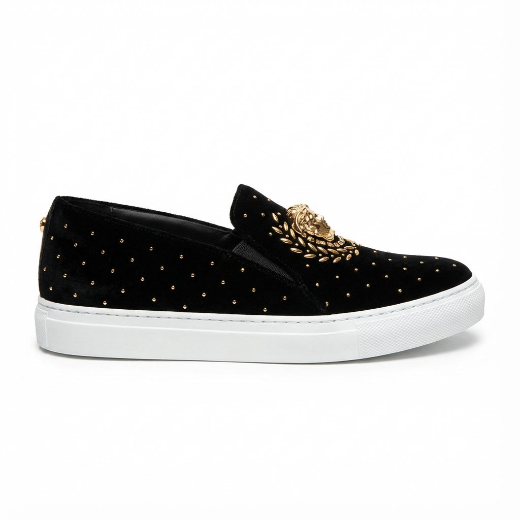Versace shoes featuring gold stud embellishments available at Lestyle Boutique Melbourne