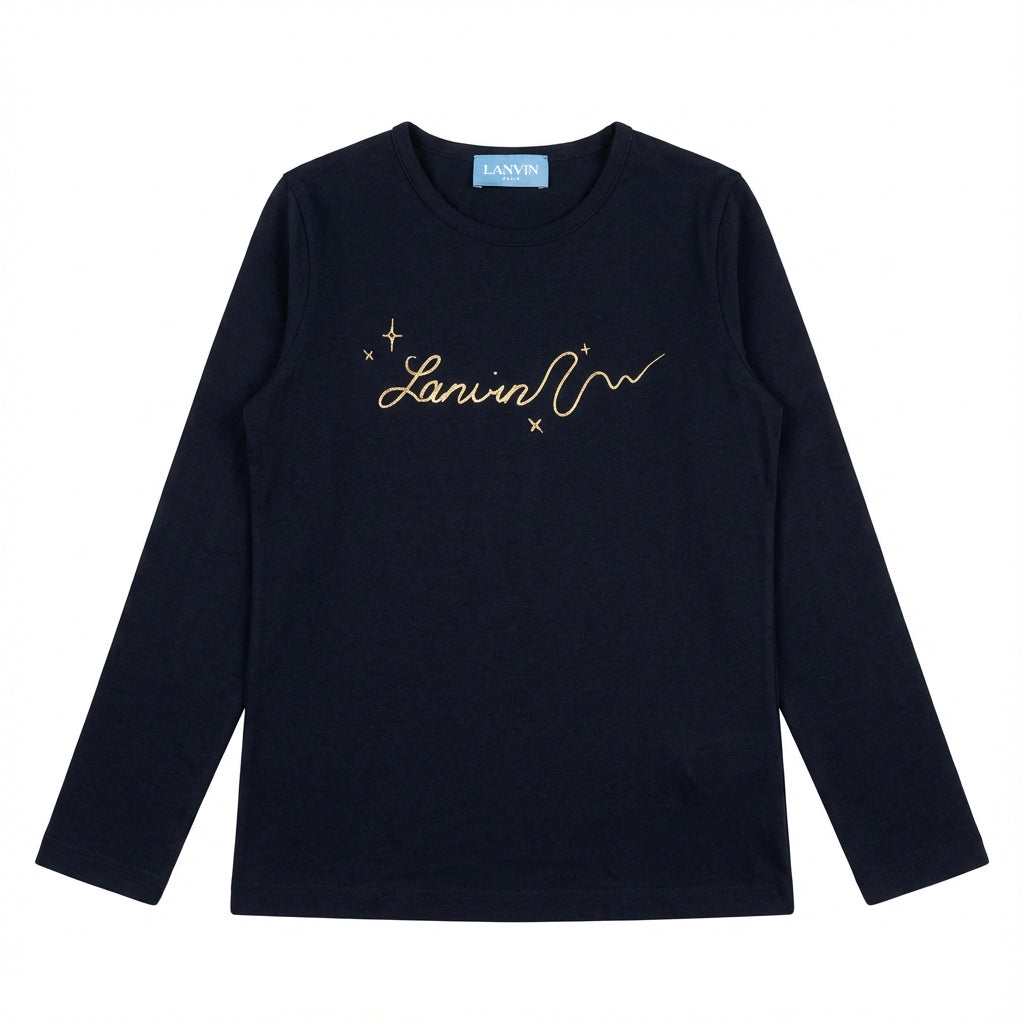 Lanvin Kids T-Shirt featuring logo script with stars available at Lestyle Boutique Melbourne