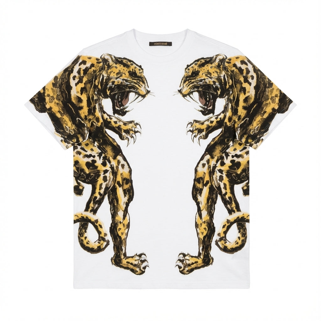 Roberto Cavalli T-shirt featuring tiger print available at Lestyle Boutique Melbourne