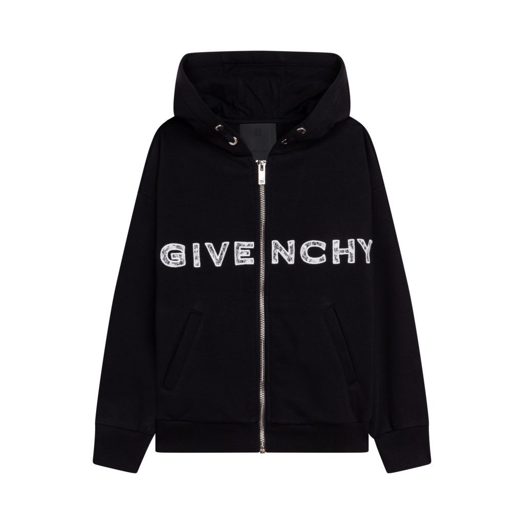 Givenchy Kids Sweatshirt with lace detailing and appliqué logo, available at Lestyle Boutique Melbourne