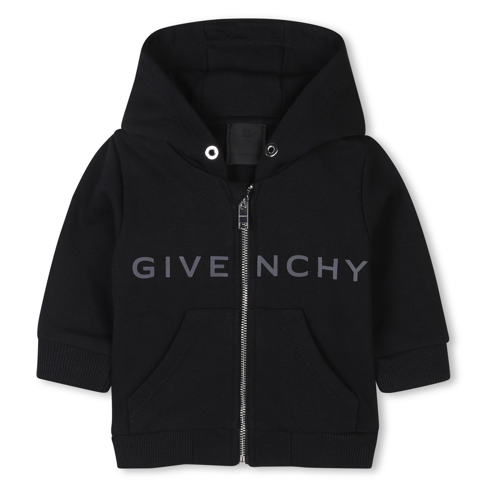 Givenchy Kids zip-up hooded sweatshirt featuring bold logo available at Lestyle Boutique Melbourne