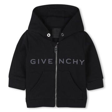 Givenchy Kids zip-up hooded sweatshirt featuring bold logo available at Lestyle Boutique Melbourne