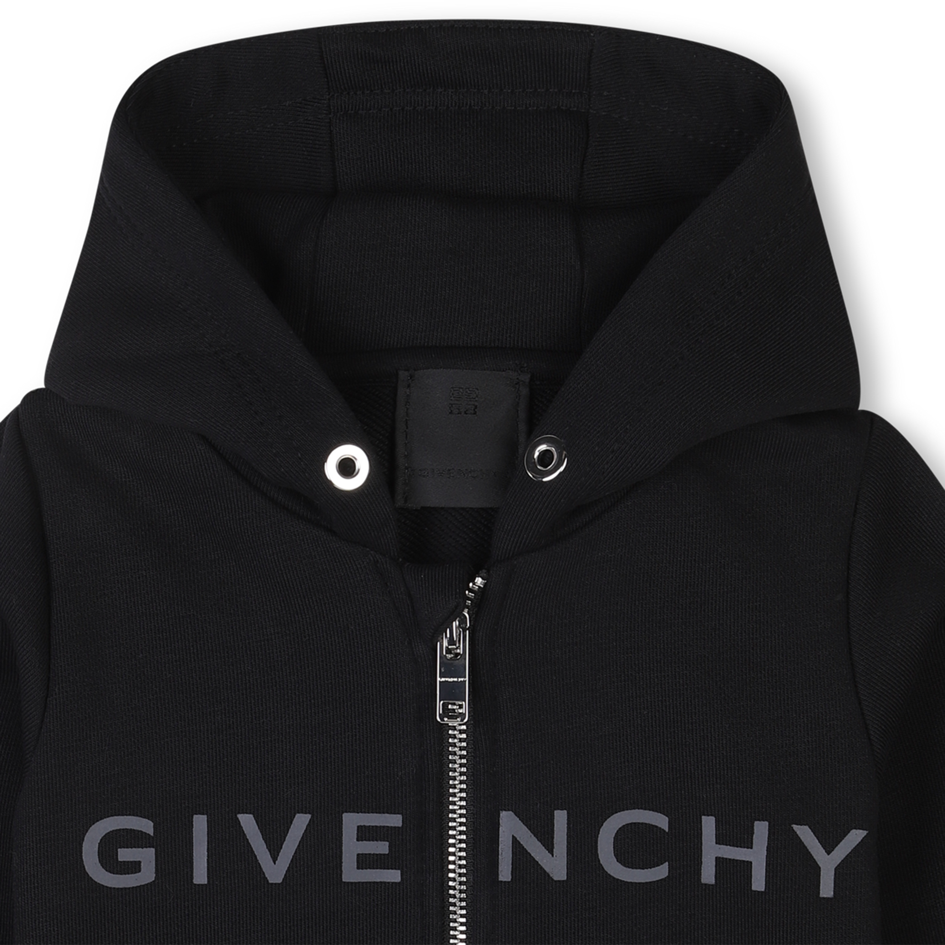 Givenchy Kids zip-up hooded sweatshirt featuring bold logo available at Lestyle Boutique Melbourne