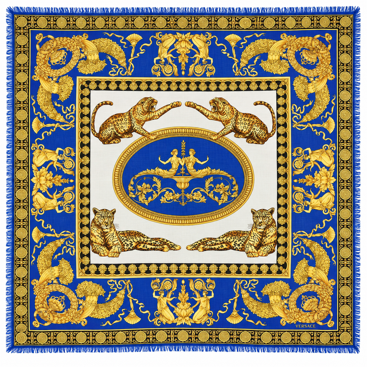 VERSACE SILK SCARF 120x120cm