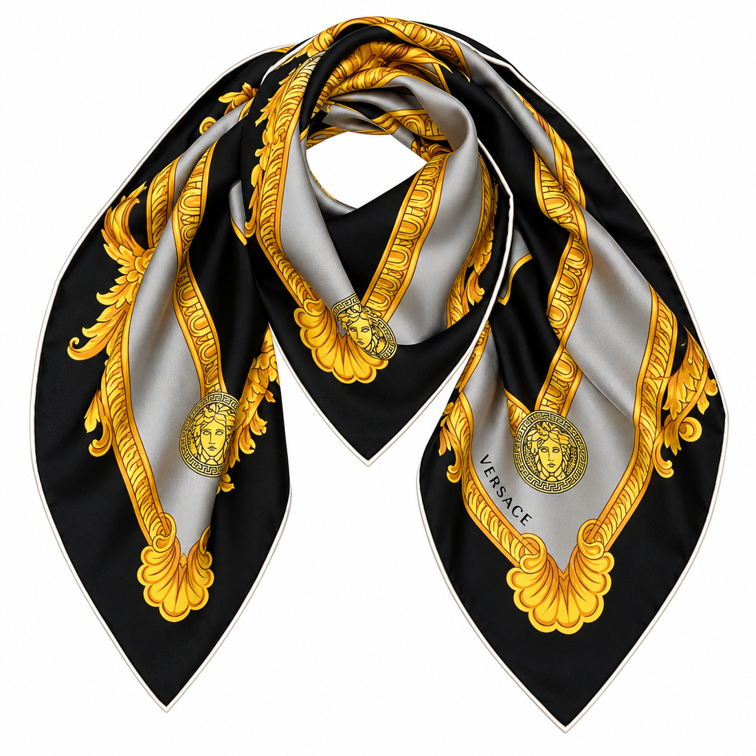 VERSACE SILK SCARF 90CM