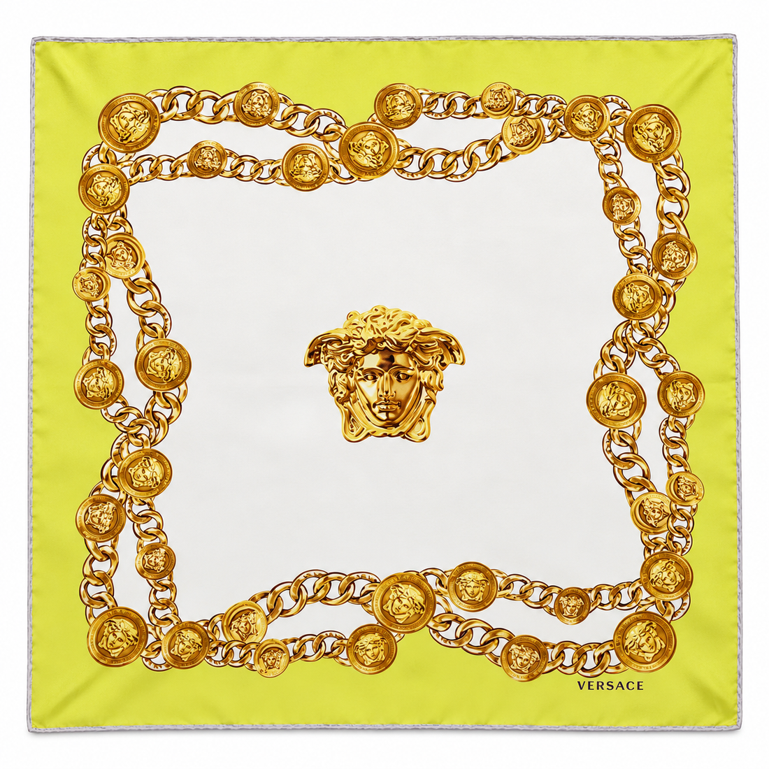 VERSACE silk handkerchief featuring Barocco Medusa available at Lestyle Boutique Melbourne