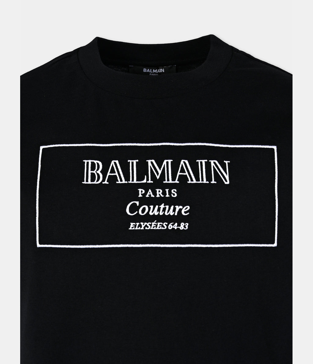 Balmain Kids T-Shirt with logo embroidery available at Lestyle Boutique Melbourne