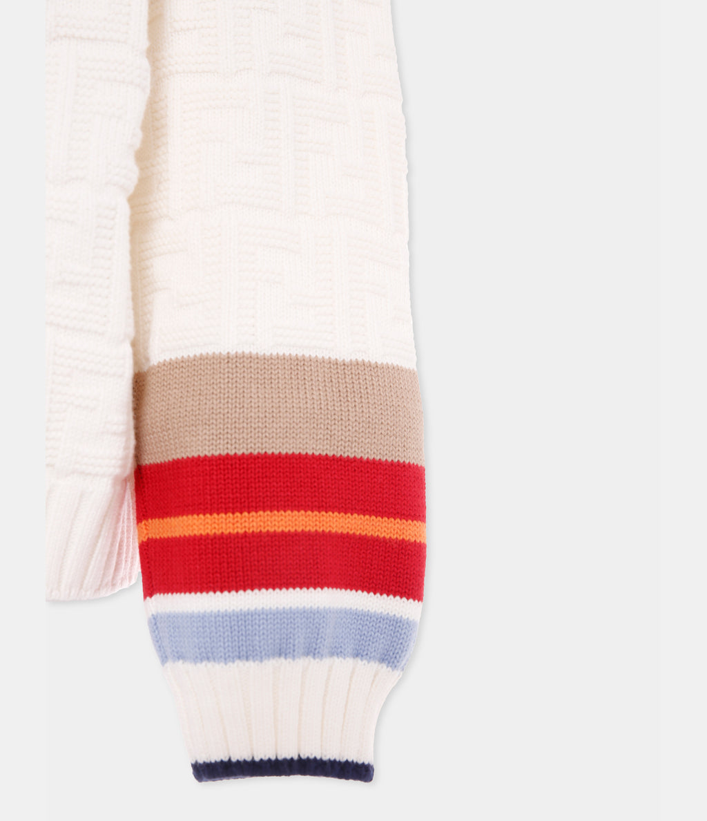 Fendi Kids ivory cardigan featuring all-over FF logo available at Lestyle Boutique Melbourne