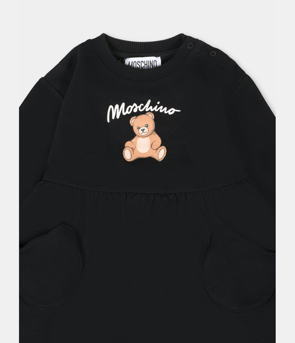 Moschino Kids Dress featuring Teddy Bear logo available at Lestyle Boutique Melbourne