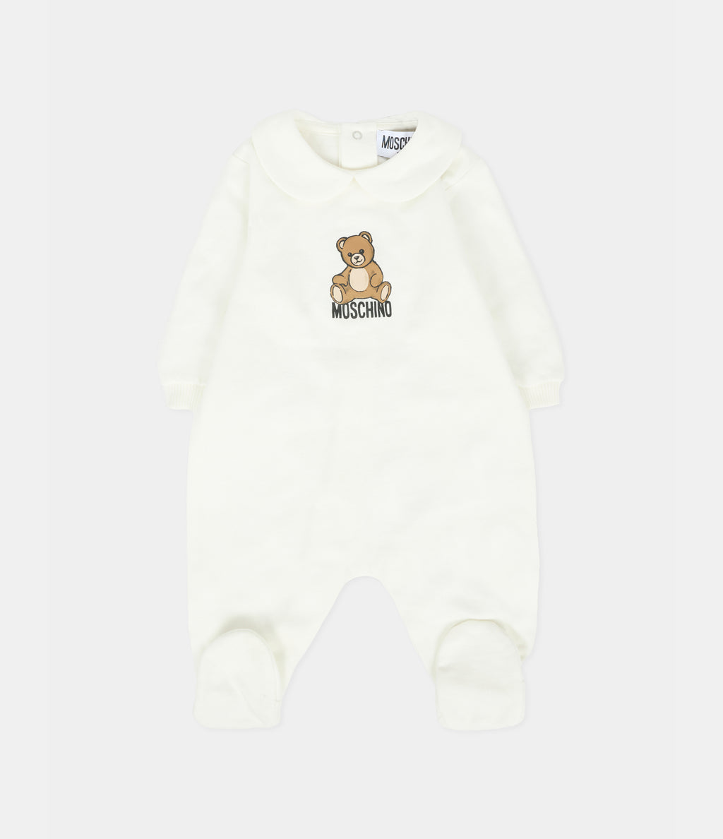 MOSCHINO BABYGROW BIB AND HAT GIFT SET featuring teddy bear design available at Lestyle Boutique Melbourne