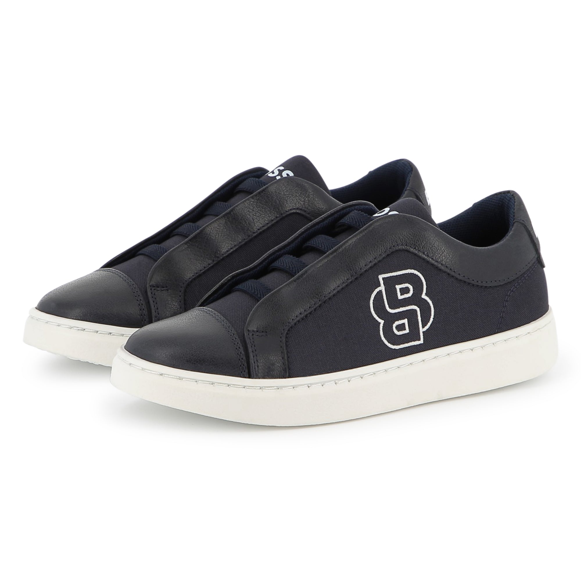 BOSS Elasticated lace-up trainers