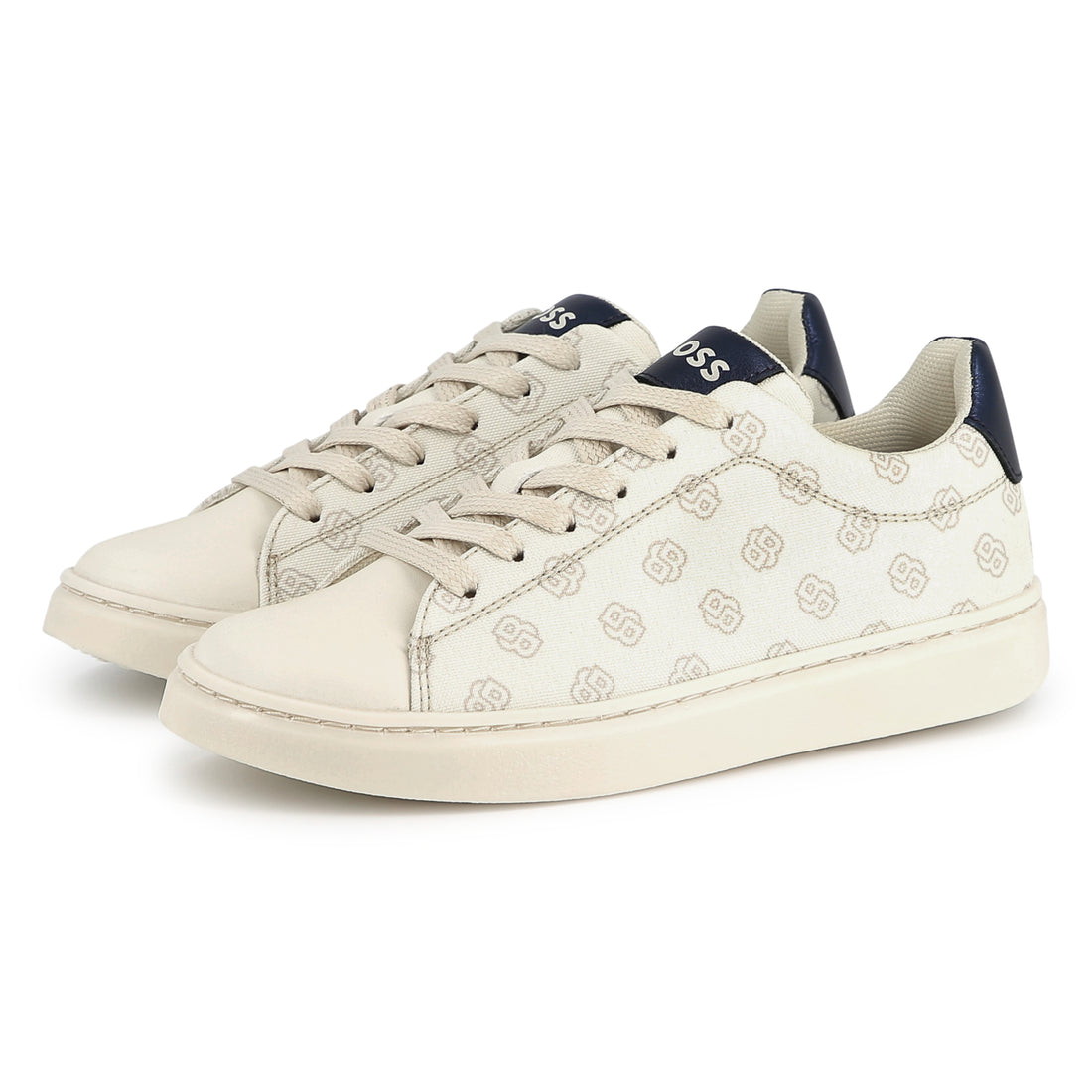 BOSS Lace-up canvas trainers