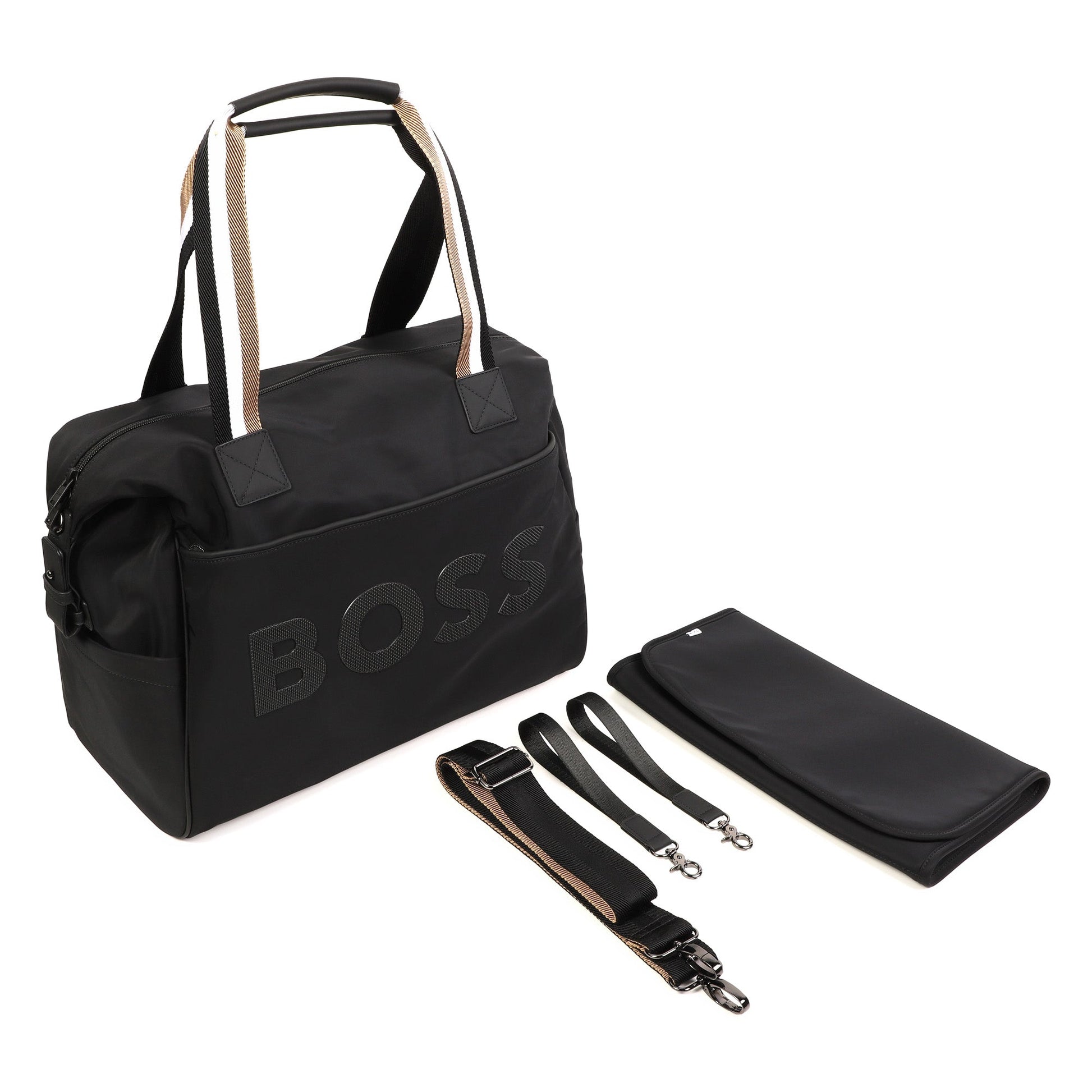 BOSS ZIP-UP CHANGING BAG featuring detachable straps available at Lestyle Boutique Melbourne