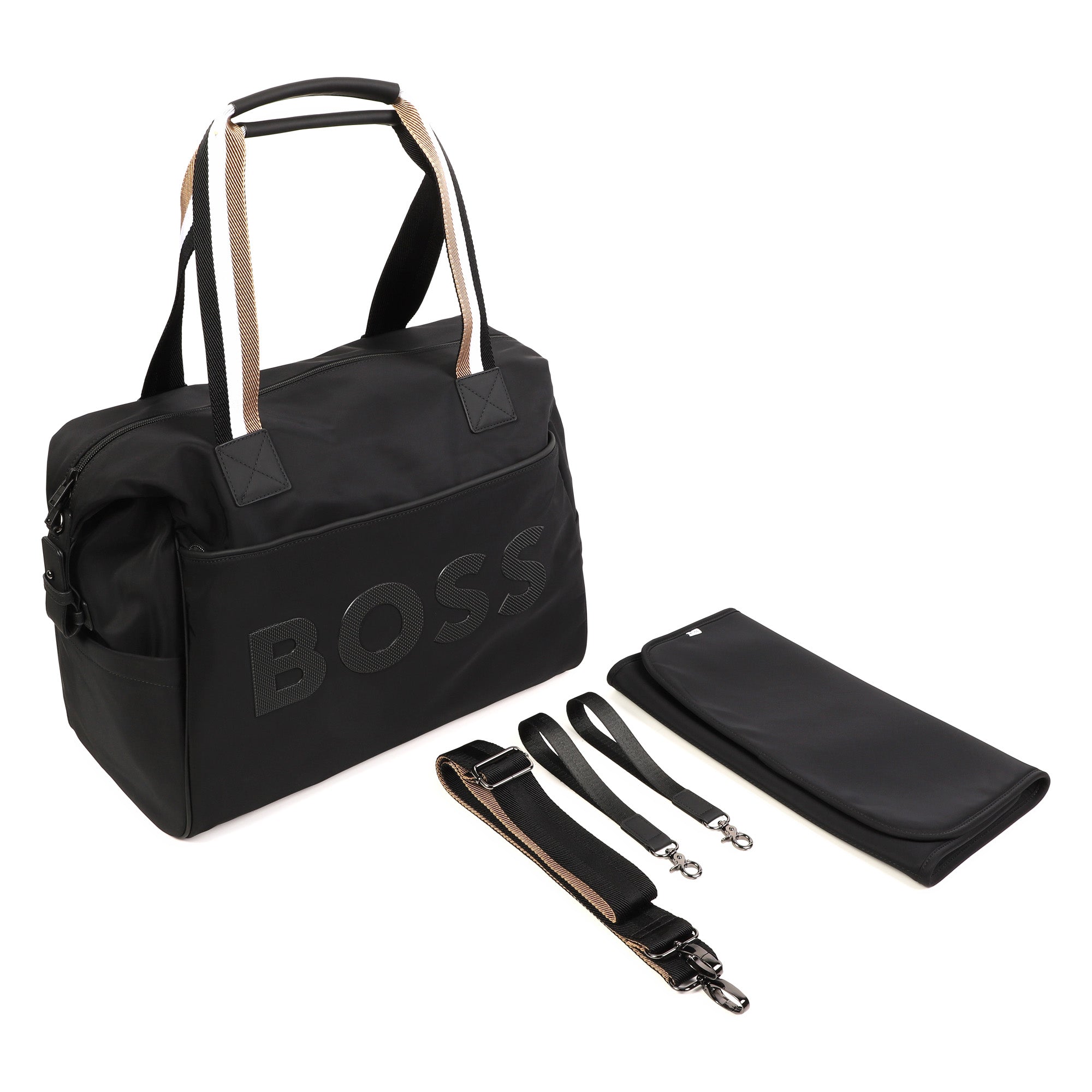 BOSS ZIP-UP CHANGING BAG featuring detachable straps available at Lestyle Boutique Melbourne