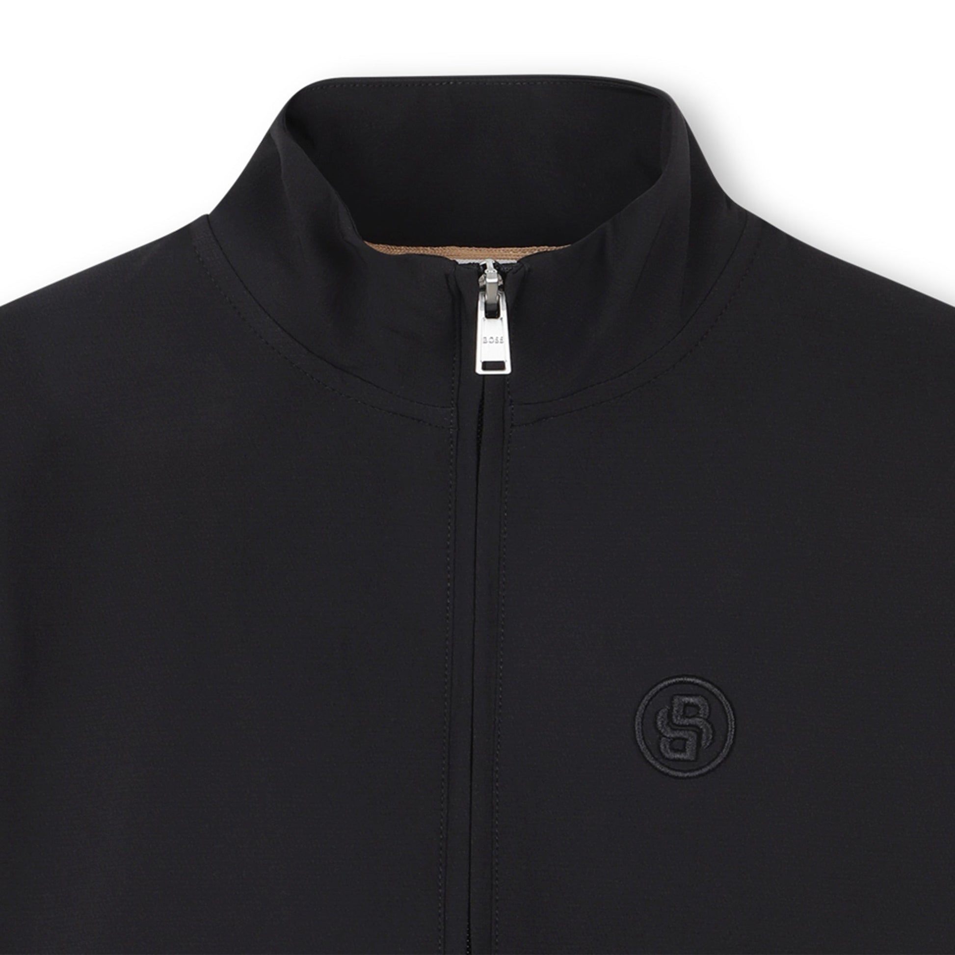 BOSS kids plain zipped sweatshirt featuring zip-front closure available at Lestyle Boutique Melbourne