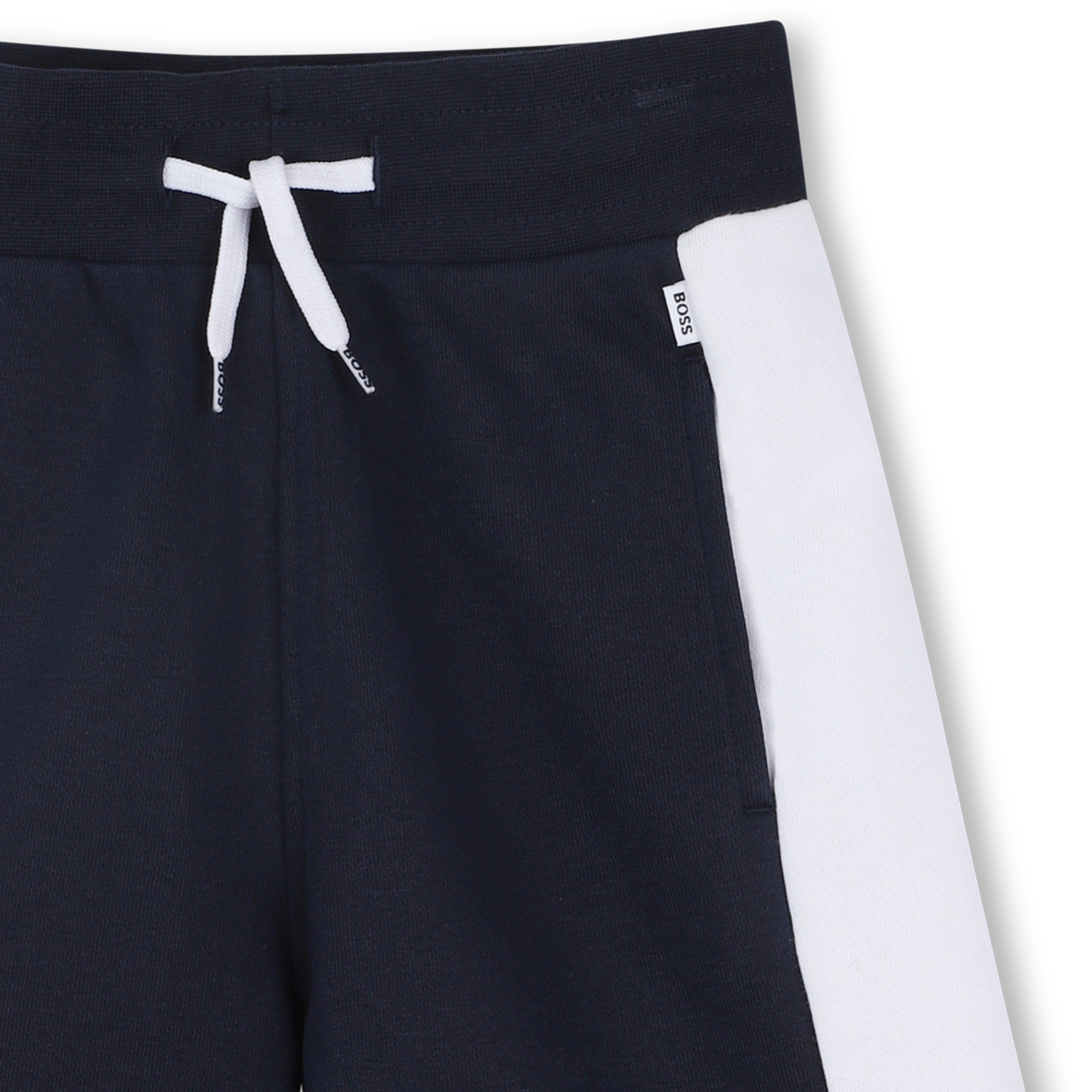 BOSS KIDSWEAR logo-print shorts in navy blue available at Lestyle Boutique Melbourne