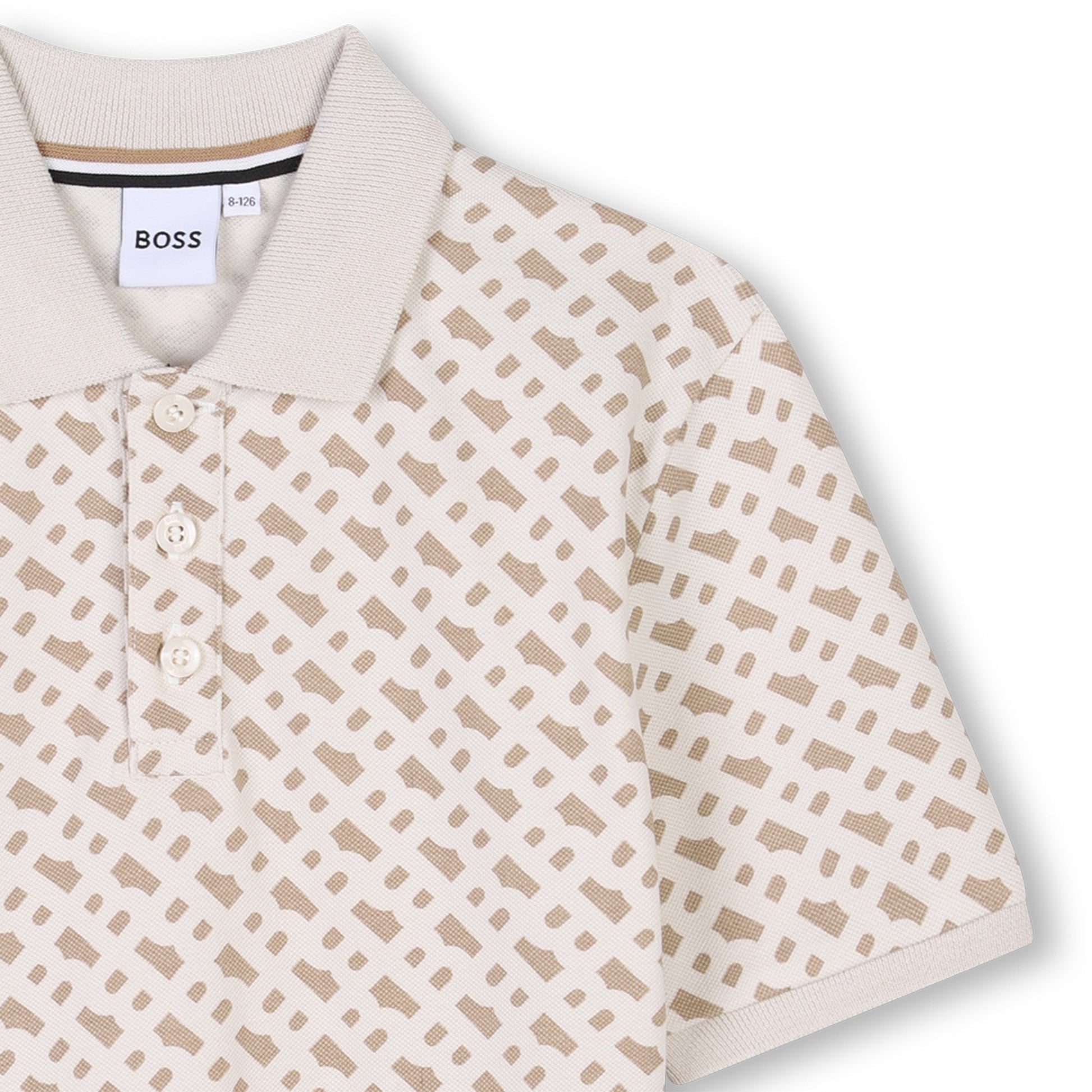 BOSS KIDSWEAR polo shirt featuring monogram print available at Lestyle Boutique Melbourne