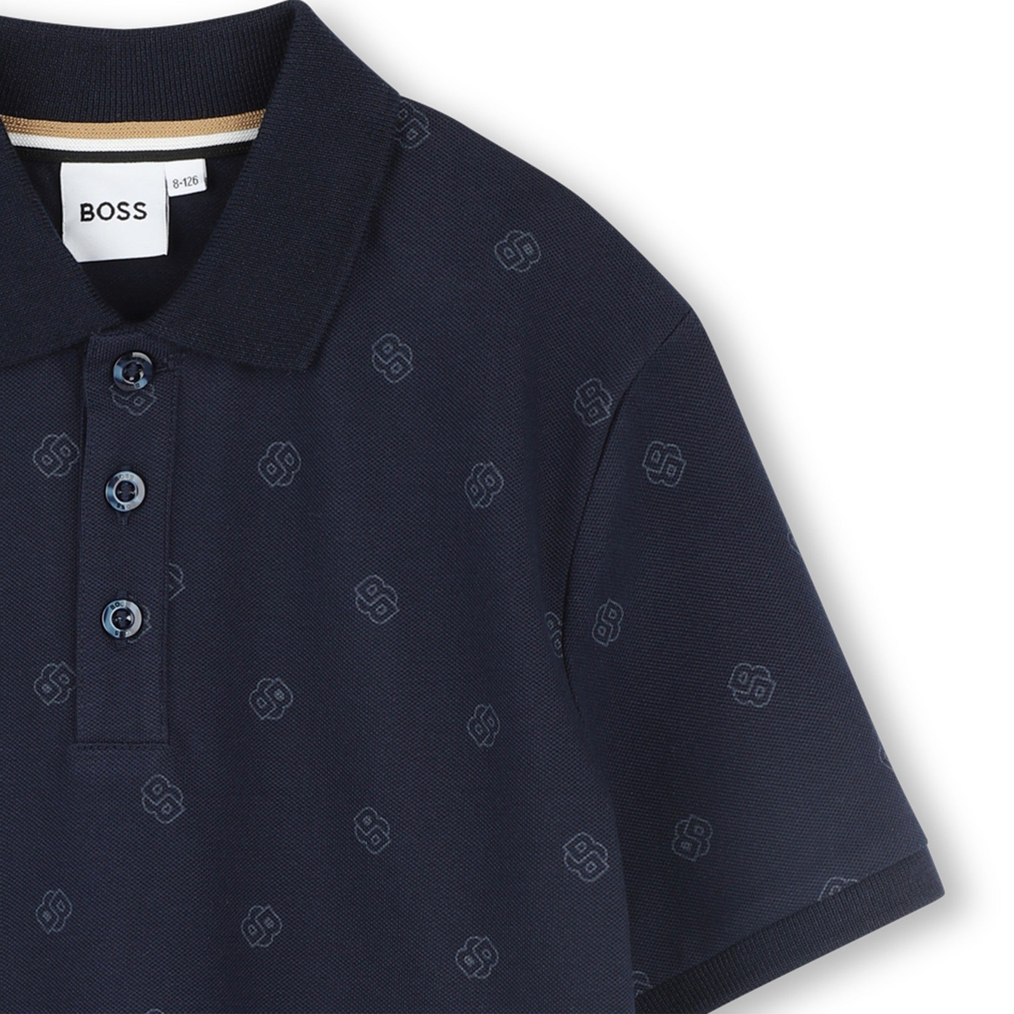 BOSS KIDS SHORT SLEEVE POLO featuring printed design available at Lestyle Boutique Melbourne