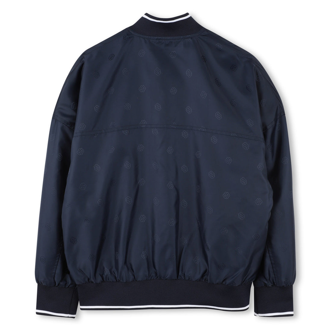BOSS bomber jacket featuring all-over micro-logo pattern available at Lestyle Boutique Melbourne