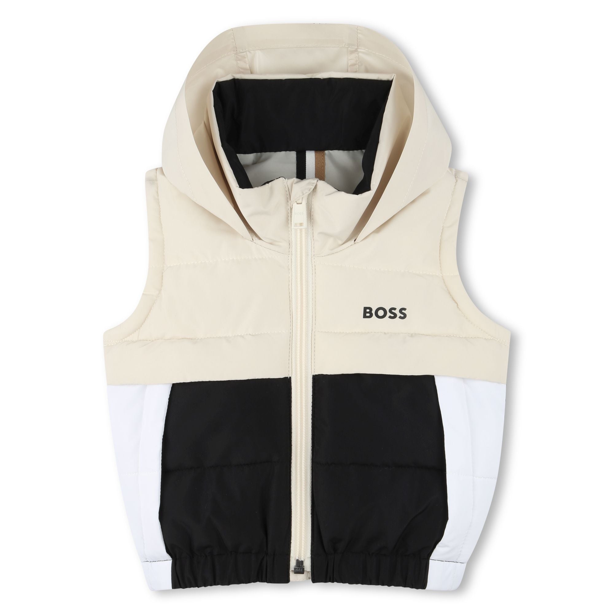 BOSS KIDS VEST HOODIE featuring color-block design available at Lestyle Boutique Melbourne