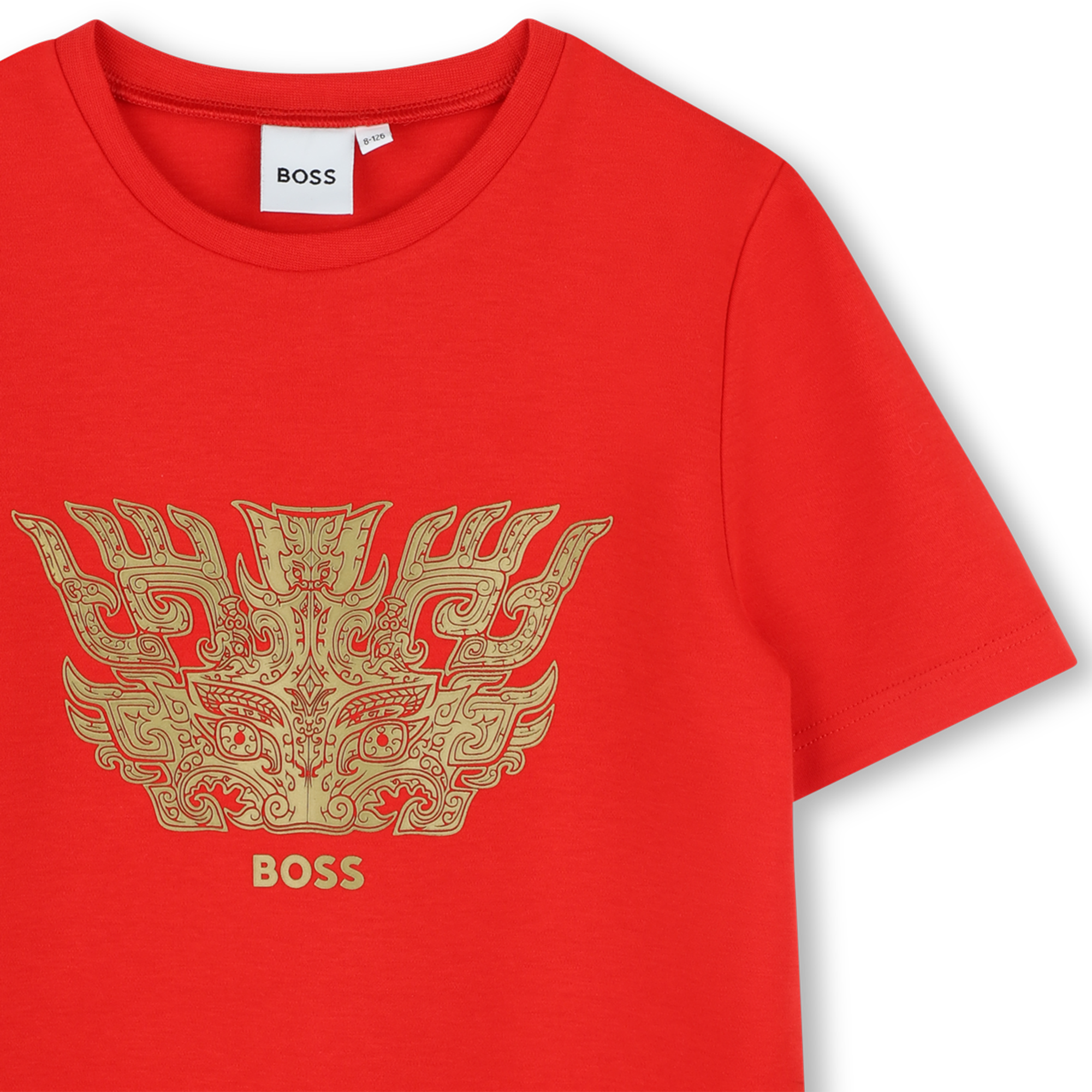 BOSS T-SHIRT featuring ornate gold graphic available at Lestyle Boutique Melbourne