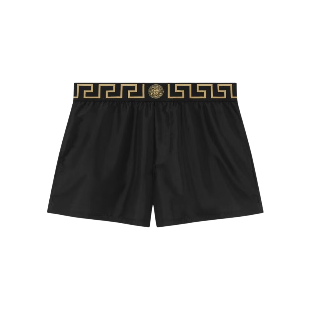 Versace Greca Border Swim Shorts featuring a stylish design and high-quality materials. Available at Lestyle Boutique Melbourne