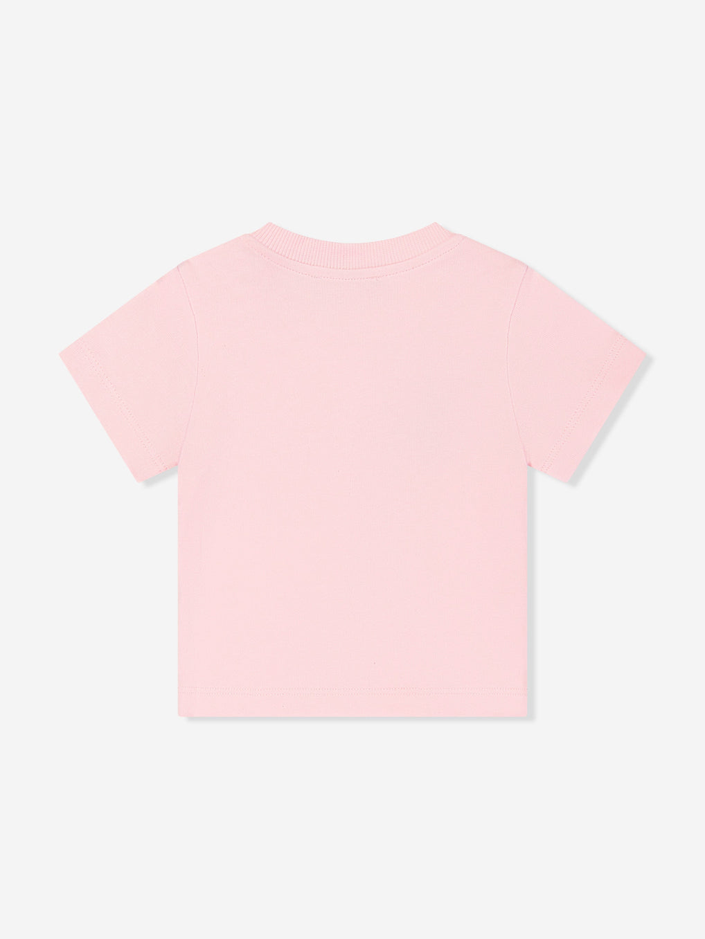 MOSCHINO KIDS Baby Girls Teddy Bear Logo T-Shirt in sugar rose featuring teddy bear graphic available at Lestyle Boutique Melbourne