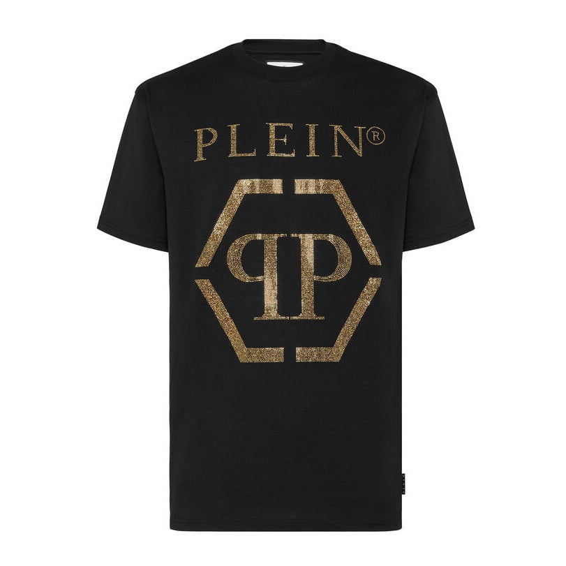 PHILIPP PLEIN T-SHIRT featuring hexagon with crystals available at Lestyle Boutique Melbourne