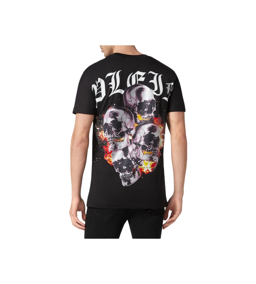 PHILIPP PLEIN T-SHIRT featuring skull print available at Lestyle Boutique Melbourne