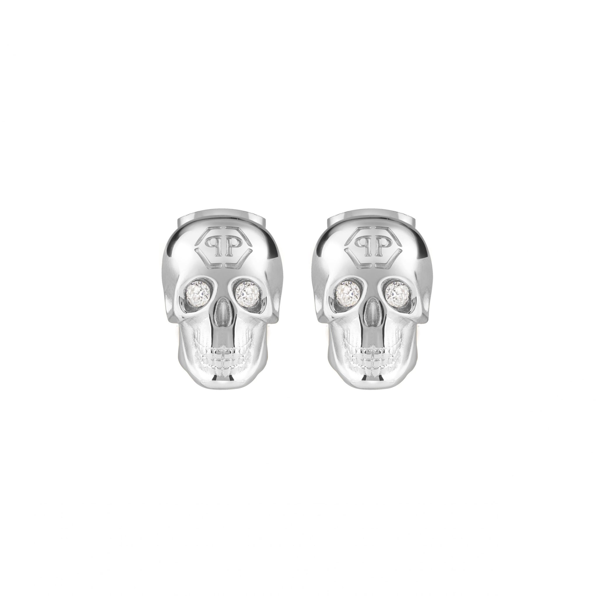 PHILIPP PLEIN GOLD WITH LOGO EARRINGS