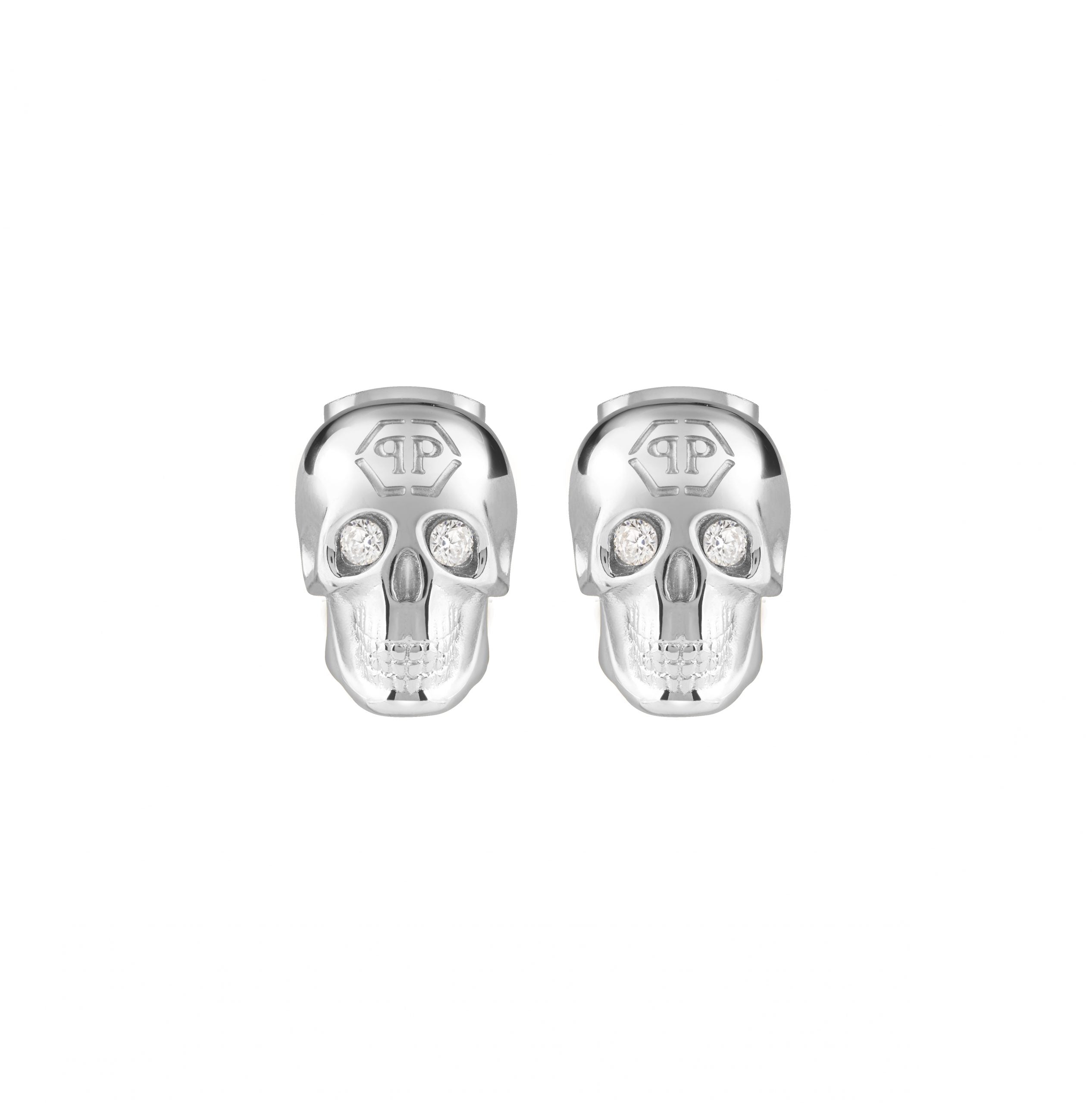 PHILIPP PLEIN GOLD WITH LOGO EARRINGS