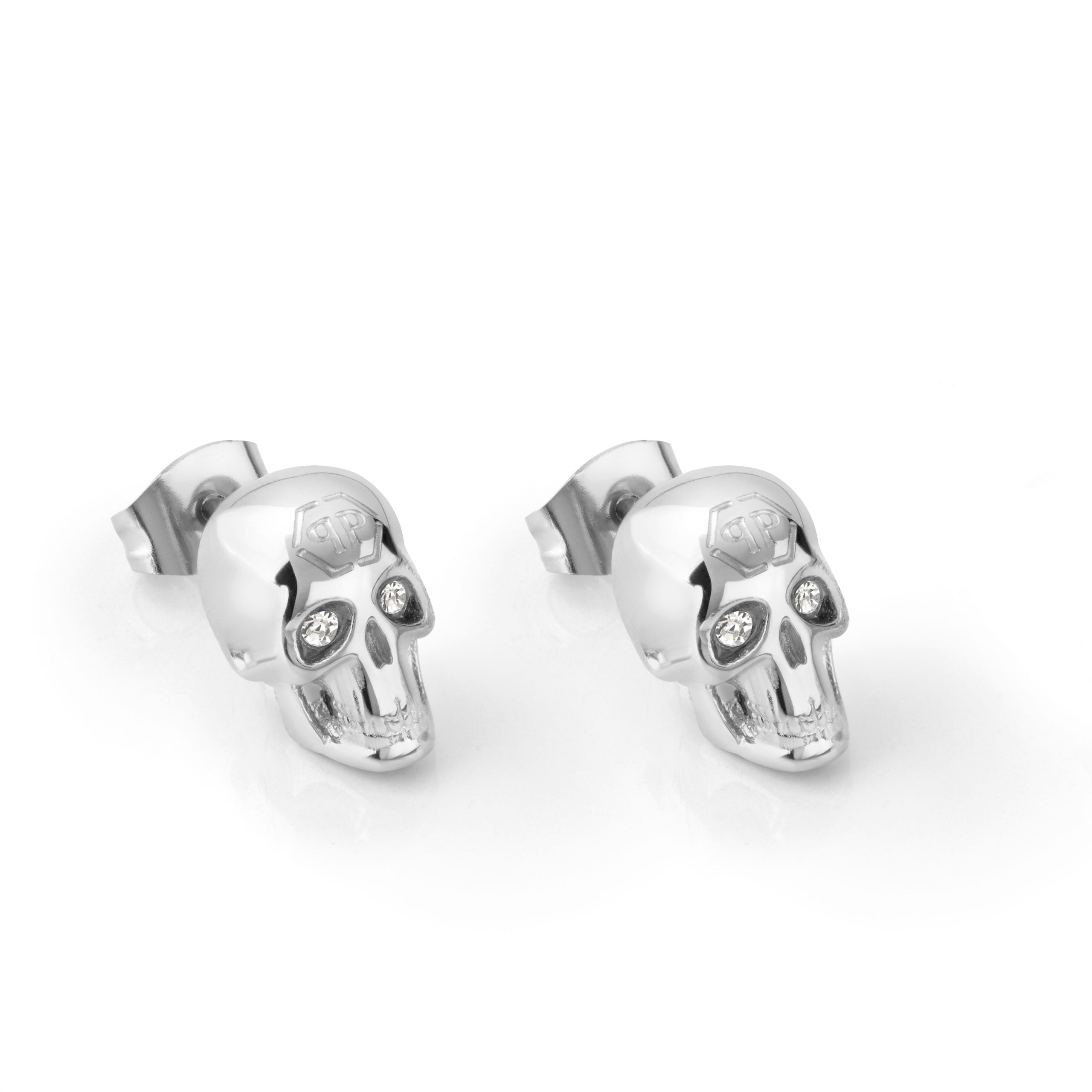 PHILIPP PLEIN GOLD WITH LOGO EARRINGS