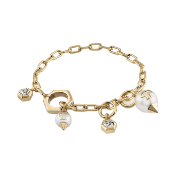 Philipp Plein bracelet featuring crystal stones and PP logo details available at Lestyle Boutique Melbourne